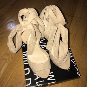 Lace up platform heels